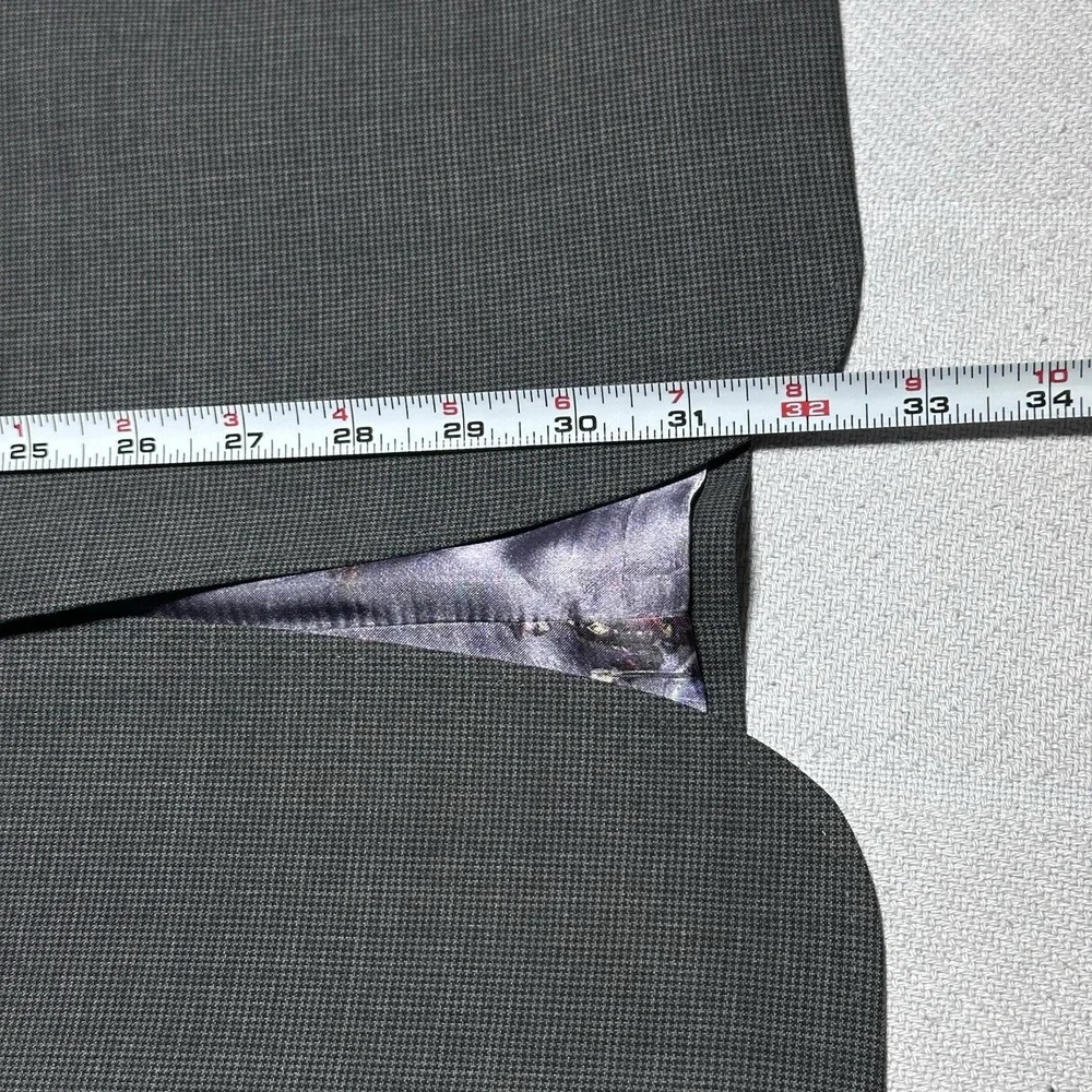 Ted‎ Baker Endurance Dark Gray Wool Surgeon Cuffs Blazer Jacket Men's Size 40L